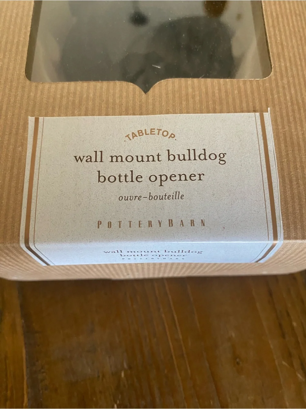 Pottery Barn Black Bulldog Wall Mount Bottle Opener